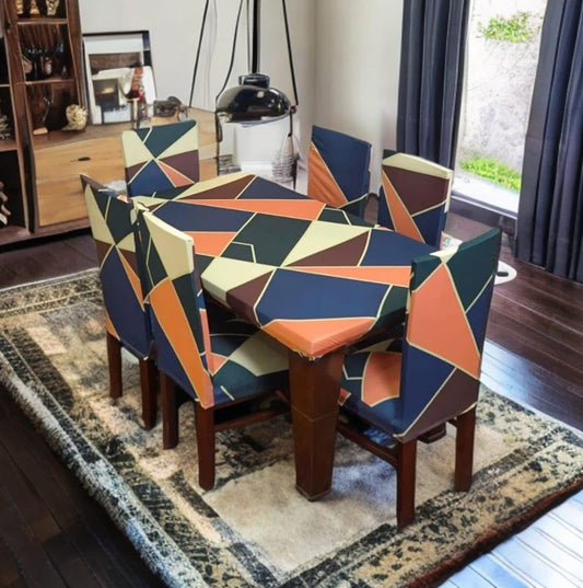 Peach Prism- Elastic Chair Table Covers