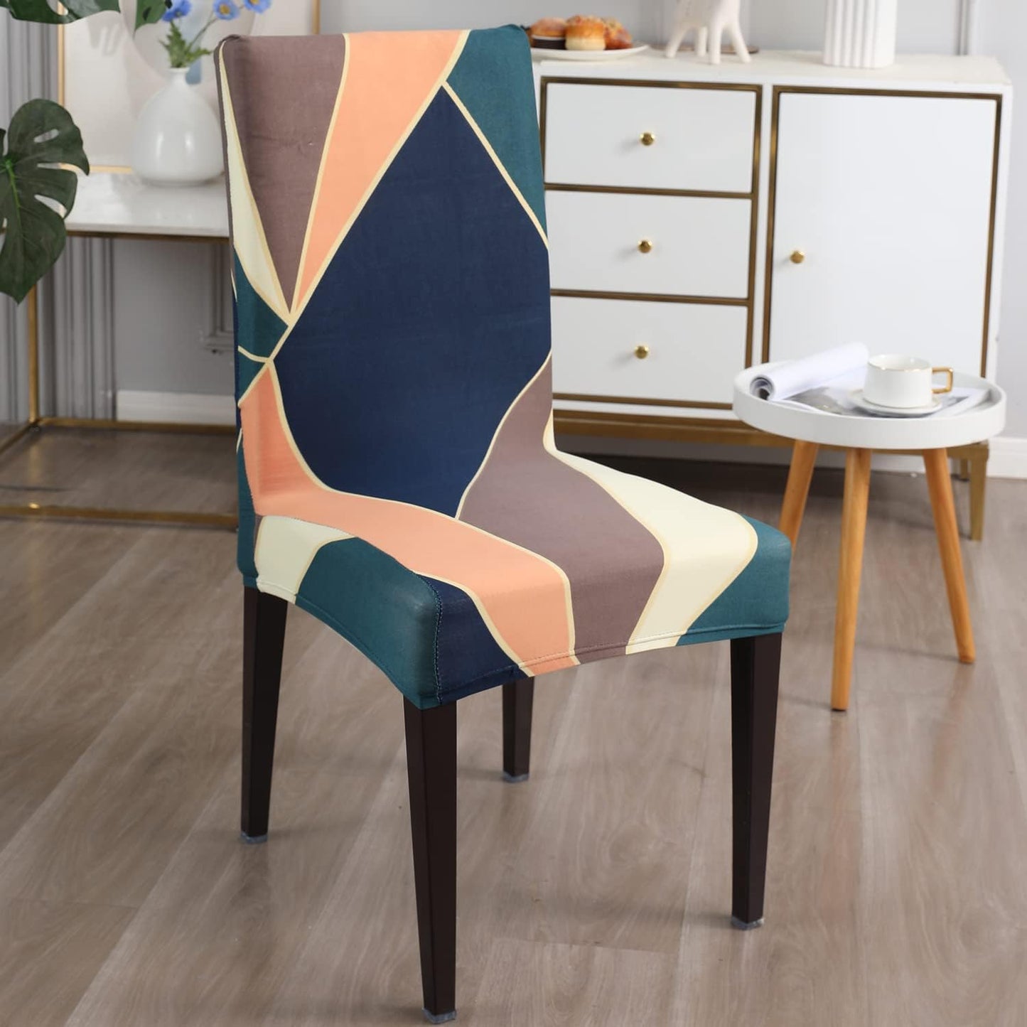 Peach Prism- Elastic Chair Table Covers