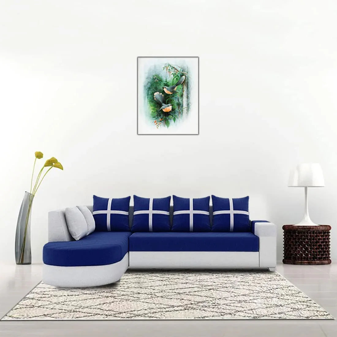 Dalton L Shape Fabric Sofa for Living Room