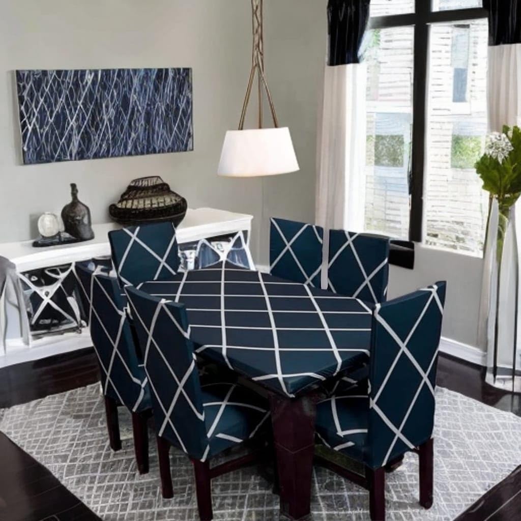 Cross Blue - Luxury Quality Strechable Chair Table Covers