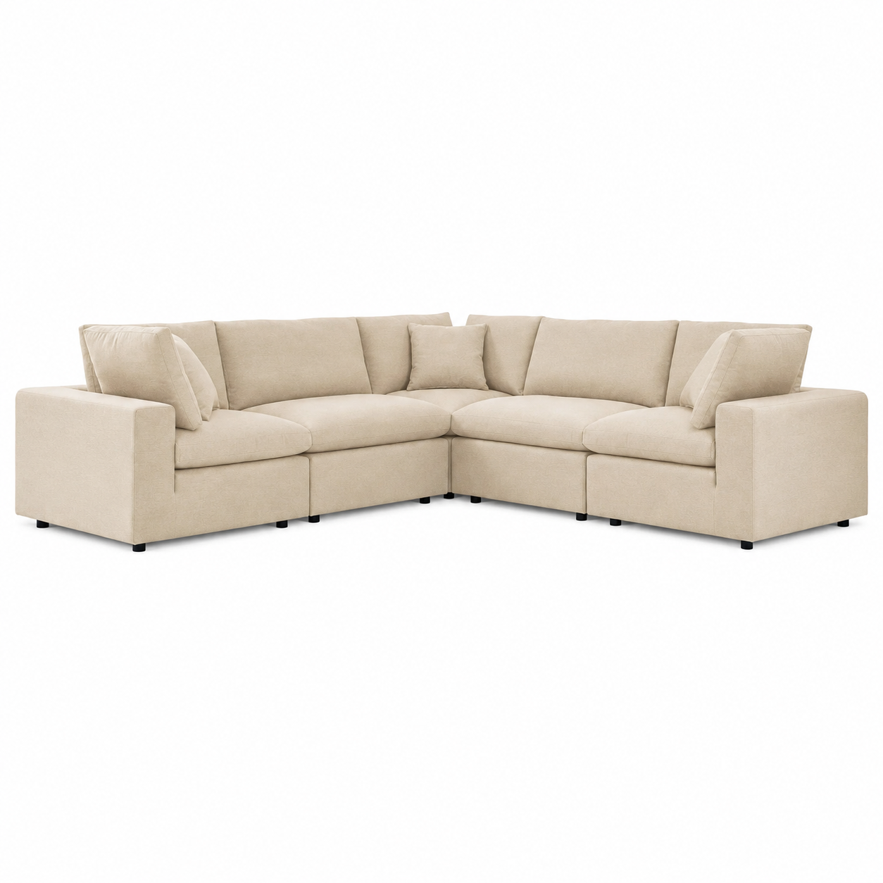 Alston Fabric L Shape 5 Seater Corner Sofa | Modern Living Room Sofa