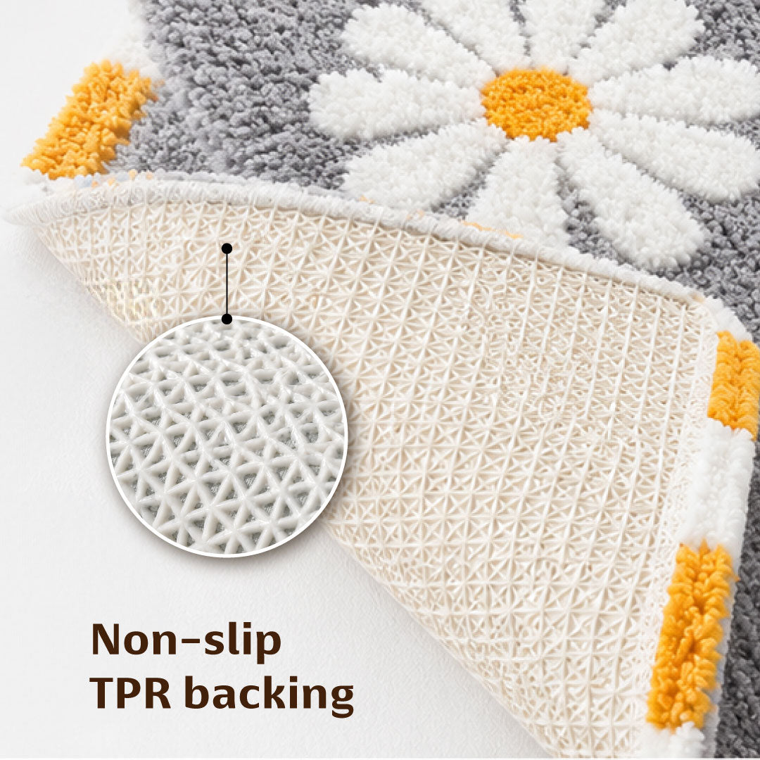 Blossom Grey Bathroom Mat
