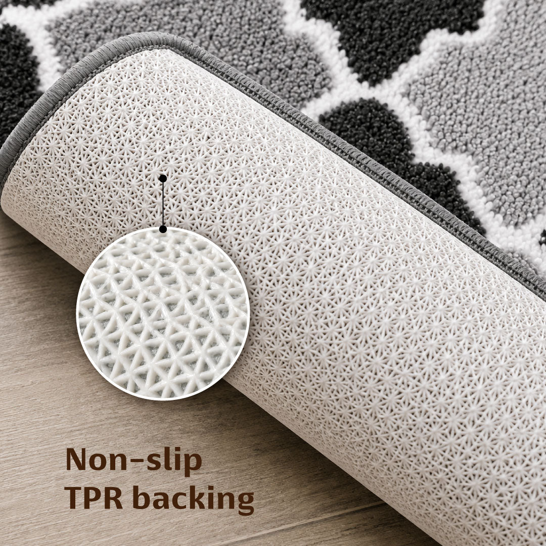 Ellipse Grey Bathroom Mat