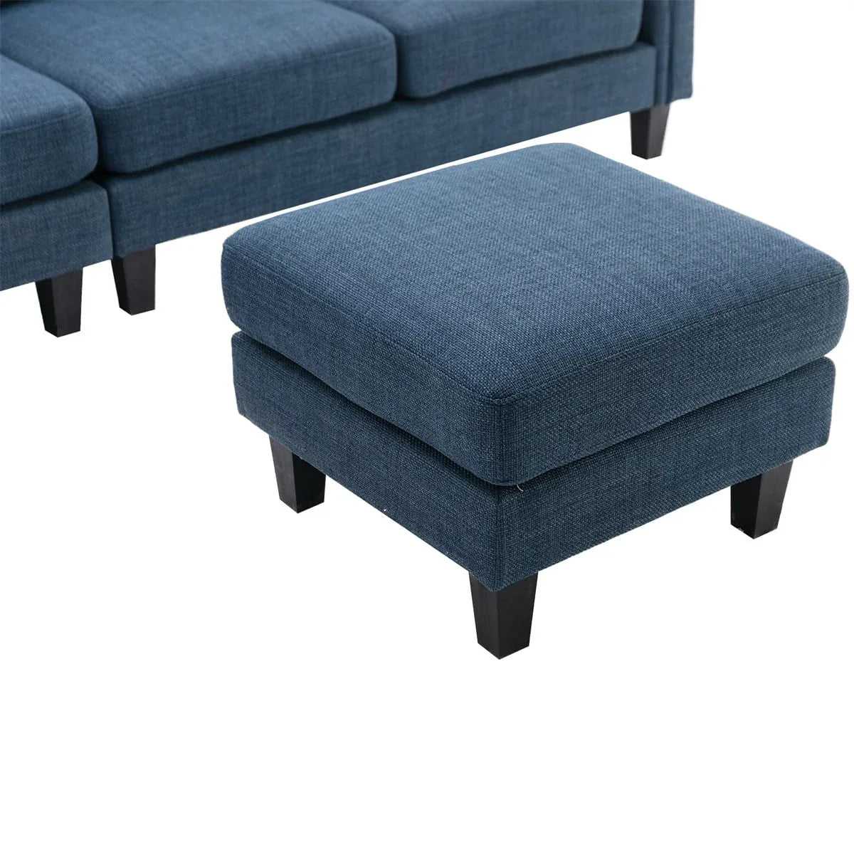 Moria 6 Seater L Shape Modular Fabric Sofa For Living Room