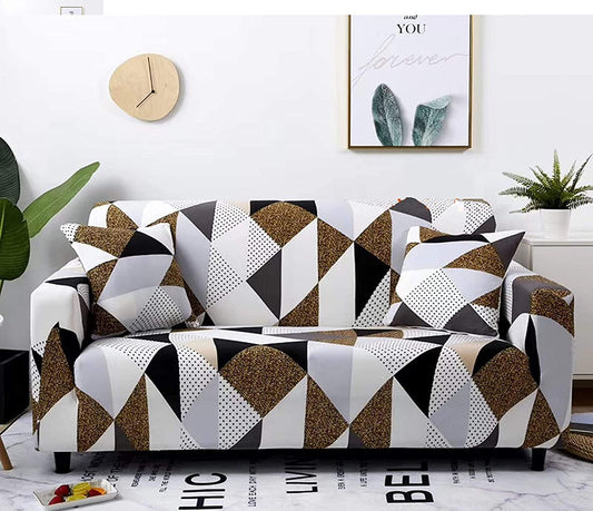 Brown Prism - Luxury Quality Strechable & Dust-proof Sofa Cover