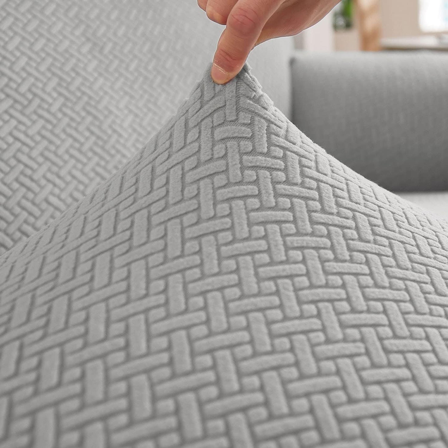 2026 Polar Fleece Sofa Cover : Grey