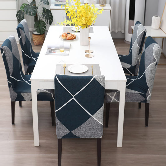 Checkerplaid Blue - Chair Table Covers
