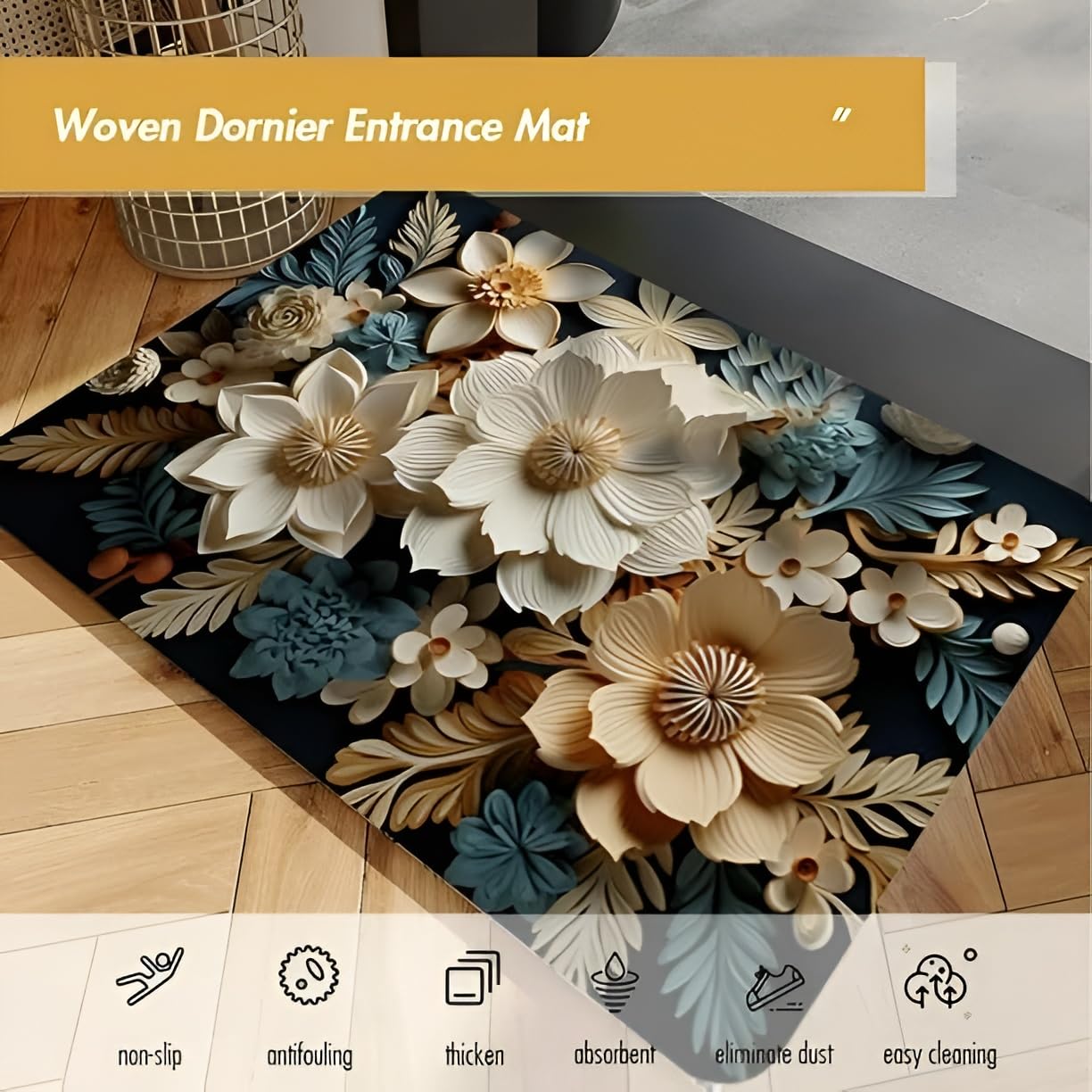 7 d BATH MATH FLOWER DESIGN1 SUPER FURNISHING