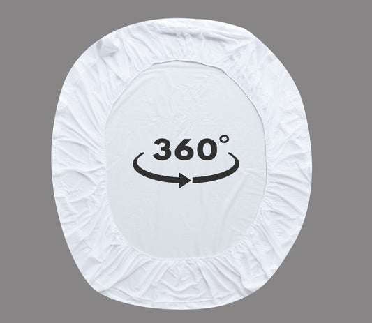 Waterproof Mattress Protector with 360 Degree Elastic Strap, Luxury Terry (White, Available in 16 Sizes)