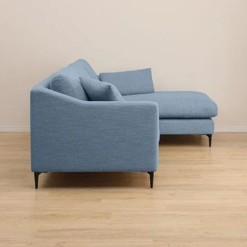 Flora 4 Seater L Shape Fabric Sofa For Living Room