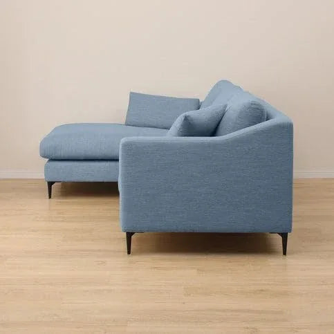 Flora 4 Seater L Shape Fabric Sofa For Living Room