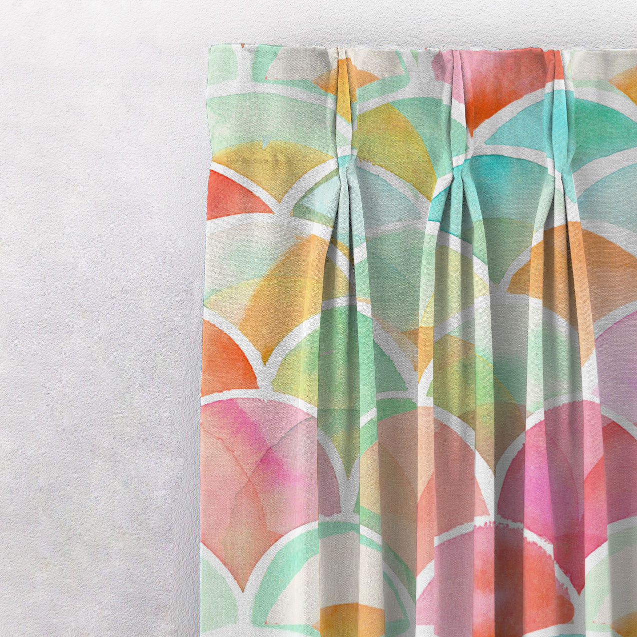 Elegant Geometric  Print Room Darkening Curtain - Set of 2 - DS81A