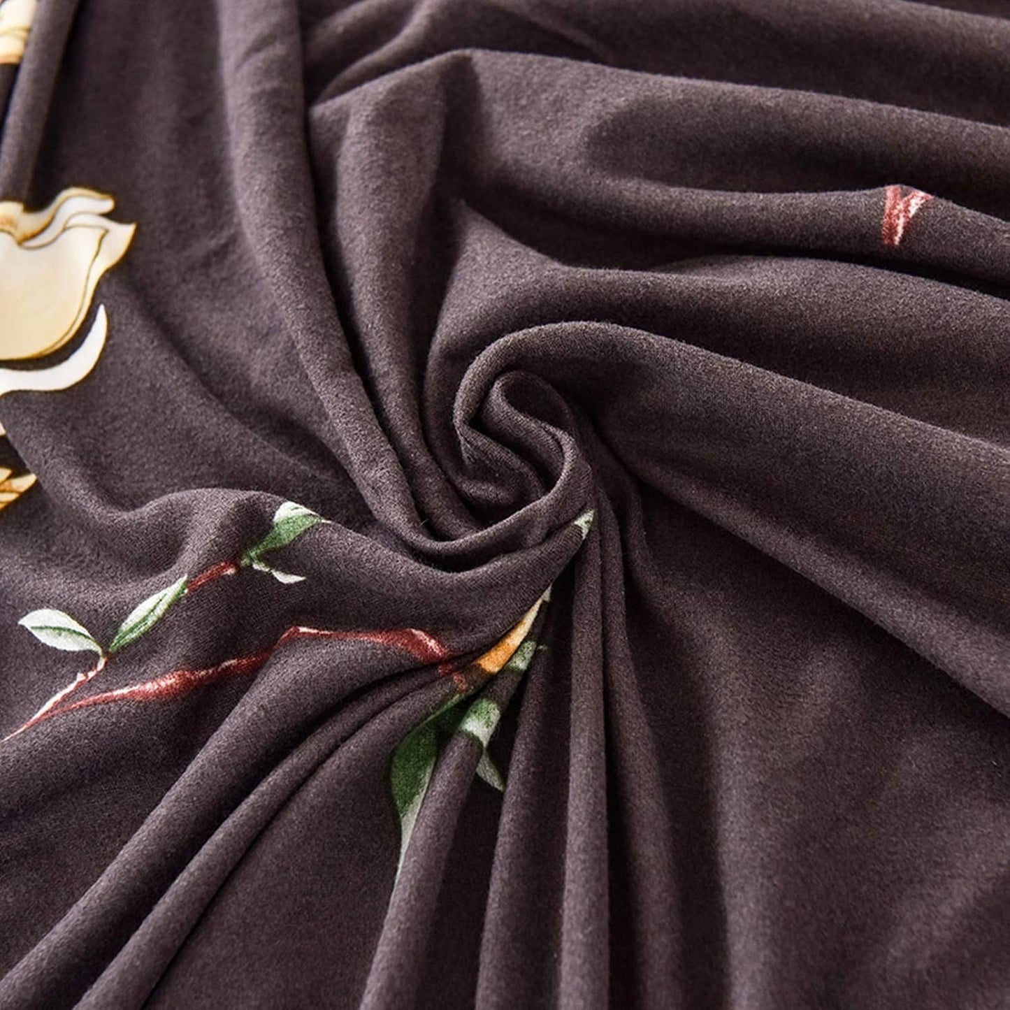 Brown Flooral - Luxury Quality Strechable & Dust-proof Sofa Cover