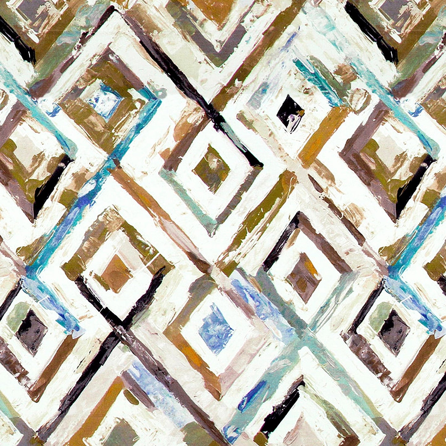 Elegant Geometric  Print Room Darkening Curtain - Set of 2 - DS87A