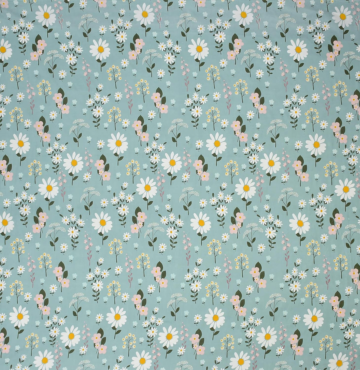 Blue Floral Cotton Elastic Fitted King Size Double Bed Bedsheet with 2 Pillow Covers - SUPER FURNISHING  BUY 1 GET 1 FREE