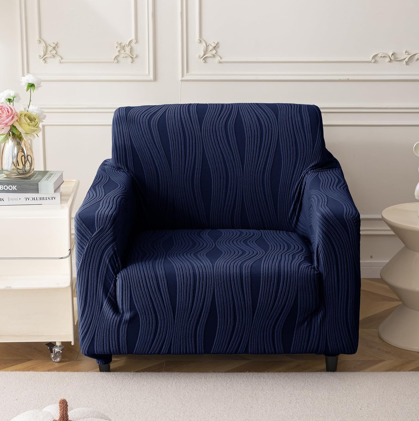 ROYAL BLUE JAPANESE JACQUARD - Luxury Quality Strechable & Waterproof Dust-proof Sofa Cover
