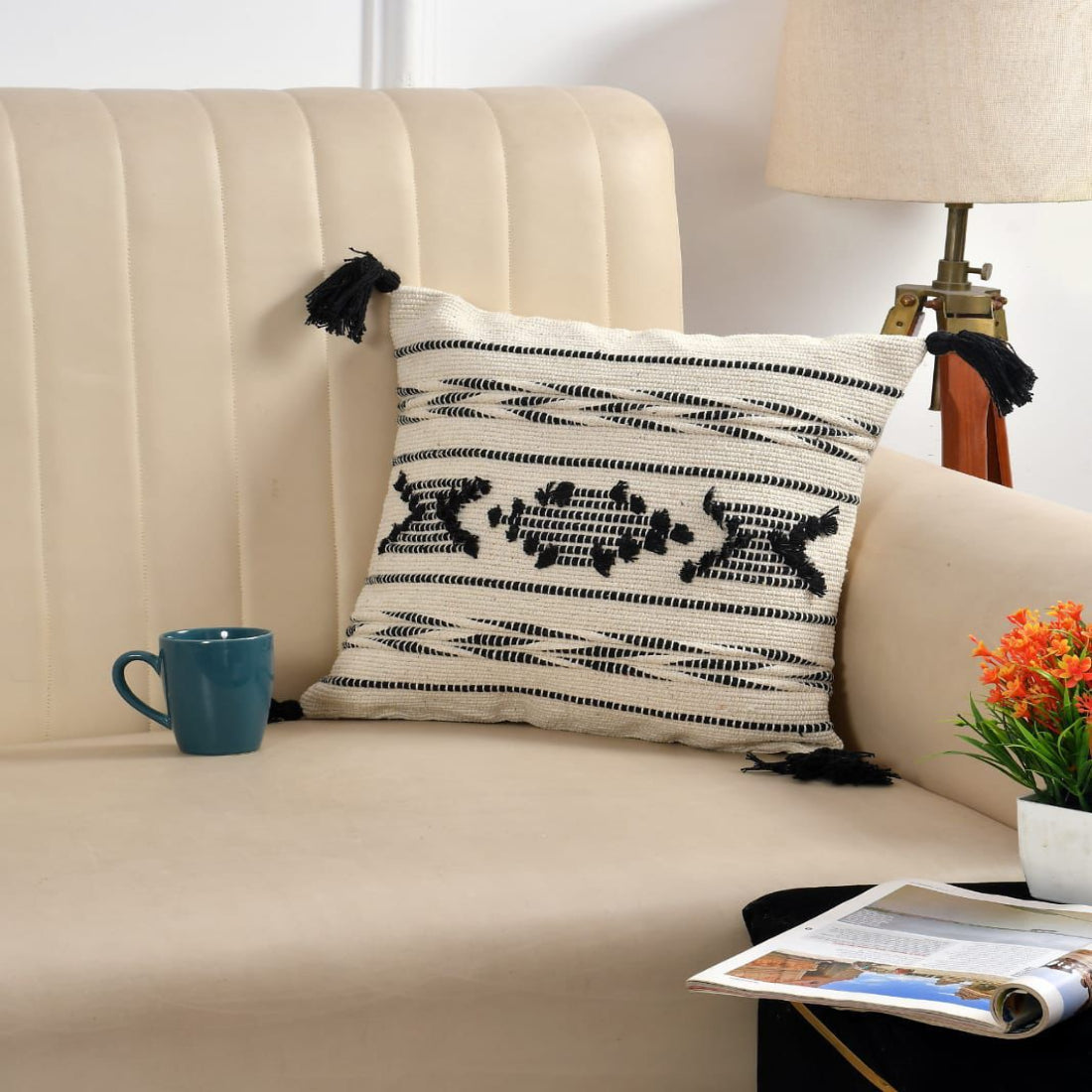 Bohemian Decor Hand Crafted Throw Cushion Covers 16”x 16”