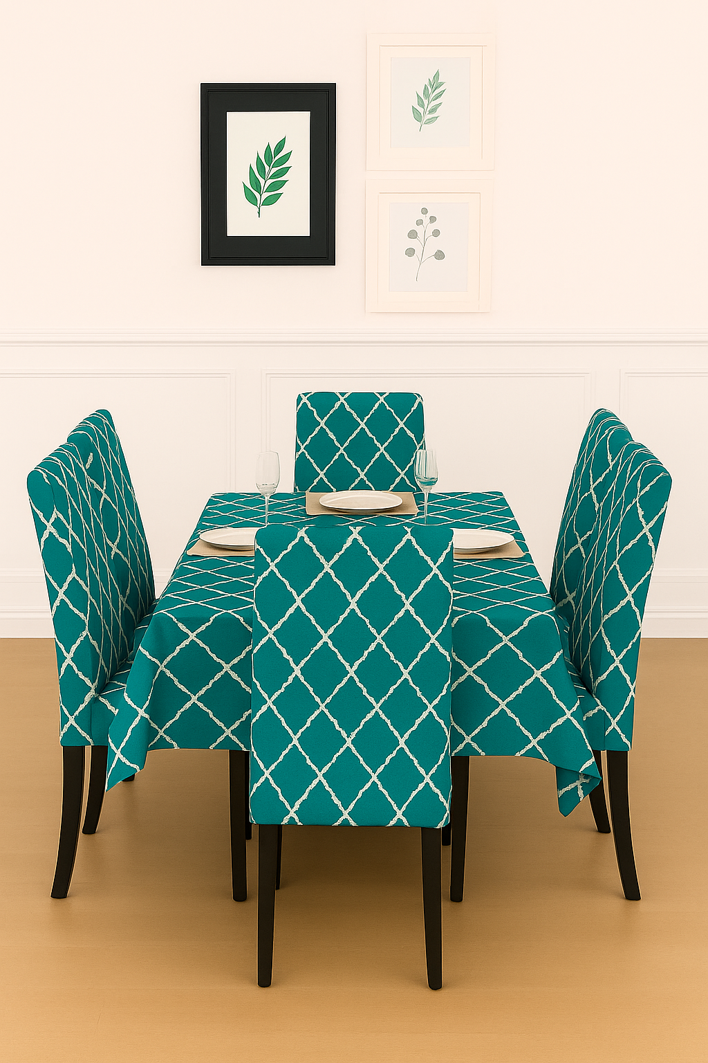 Grey Shape Chair Table Covers - Dustproof, Stain-Free, Machine Washable & Water Resistant