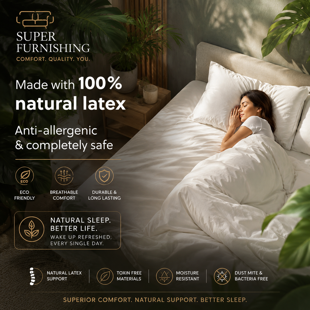 SUPER ANTI-GRAVITY NATURAL LATEX LUXE™ MATTRESS