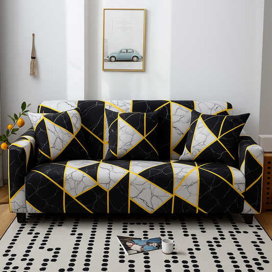BLACK & WHITE ICE BEST SELLING - Luxury Quality Strechable & Dust-proof Sofa Cover