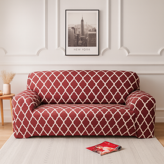 Maroon Diamond - Luxury Quality Strechable & Dust-proof Sofa Cover