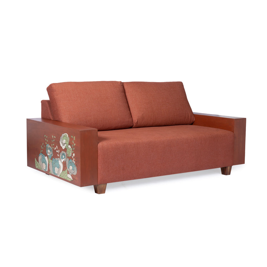 Noah Large 2 Seater Sofa with Wooden Handrest