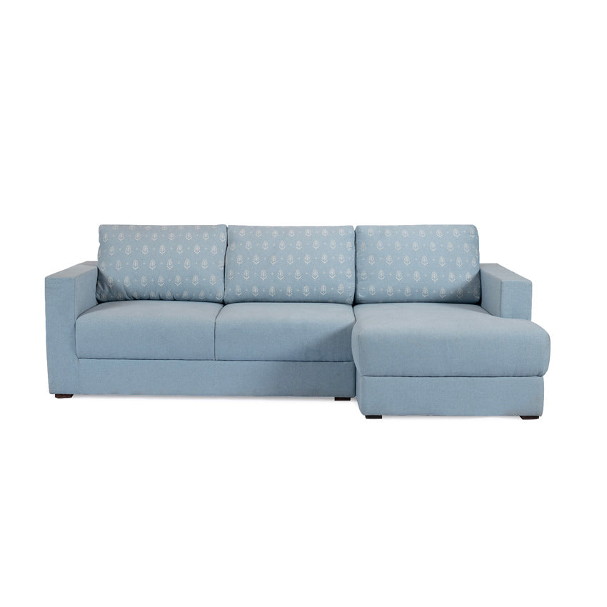 Claire Upholstered Sofa With Chaise Sectional - Linen Fabric