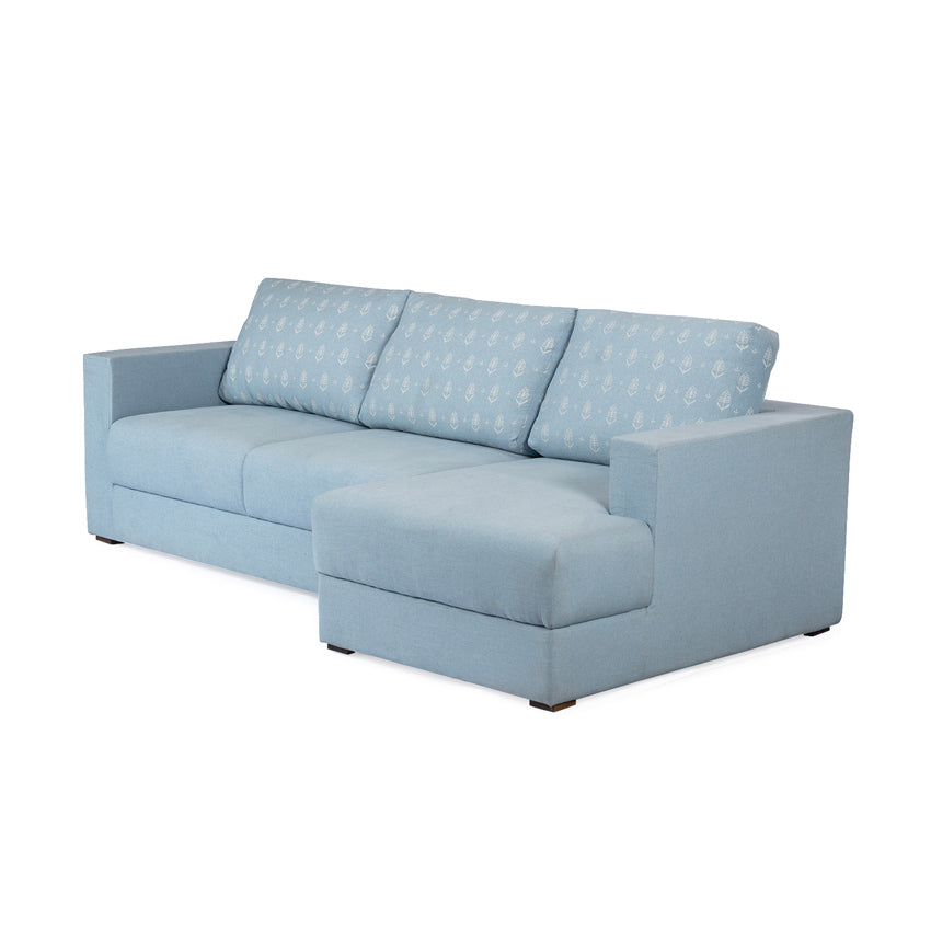 Claire Upholstered Sofa With Chaise Sectional - Linen Fabric