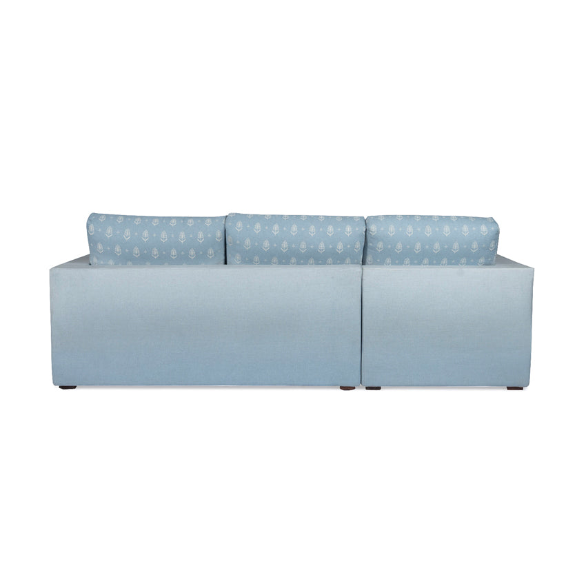 Claire Upholstered Sofa With Chaise Sectional - Linen Fabric