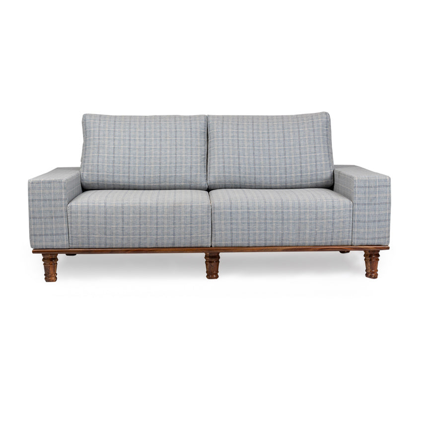 Sergio Large 2 Seater Sofa with Wooden Base