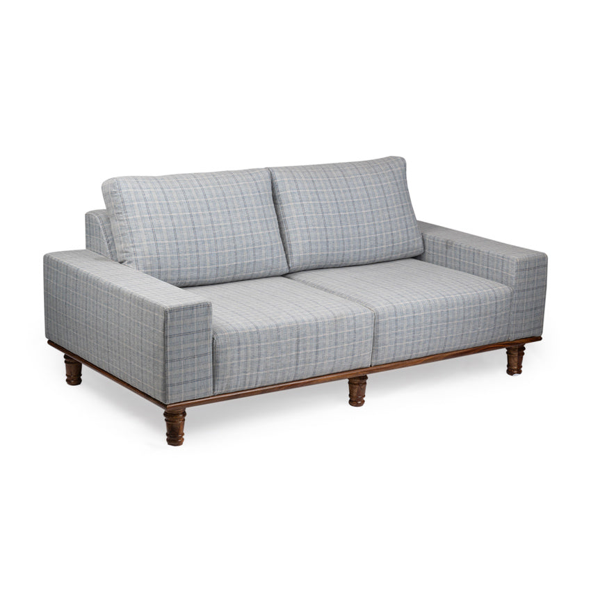 Sergio Large 2 Seater Sofa with Wooden Base