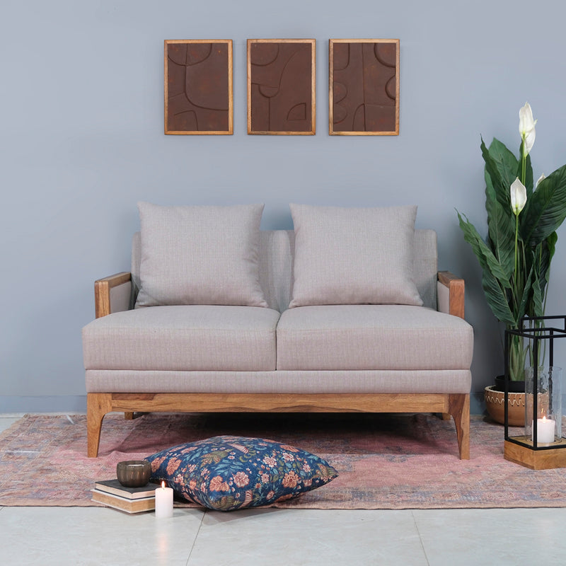 Arbor Rattan Sofa 2 Seater Textured Light Brown