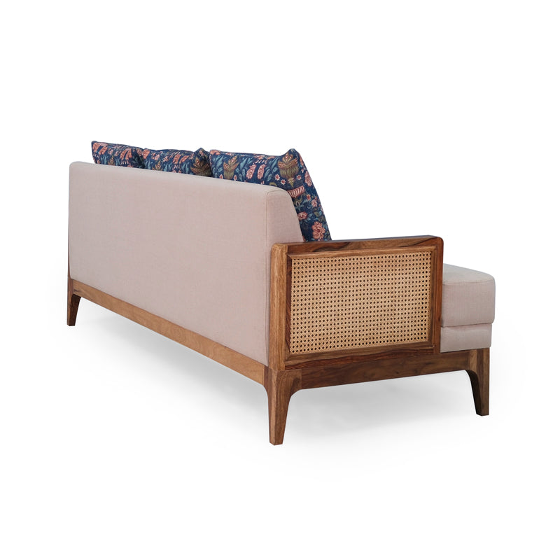 Arbor Rattan Sofa 3 Seater Textured Ivory