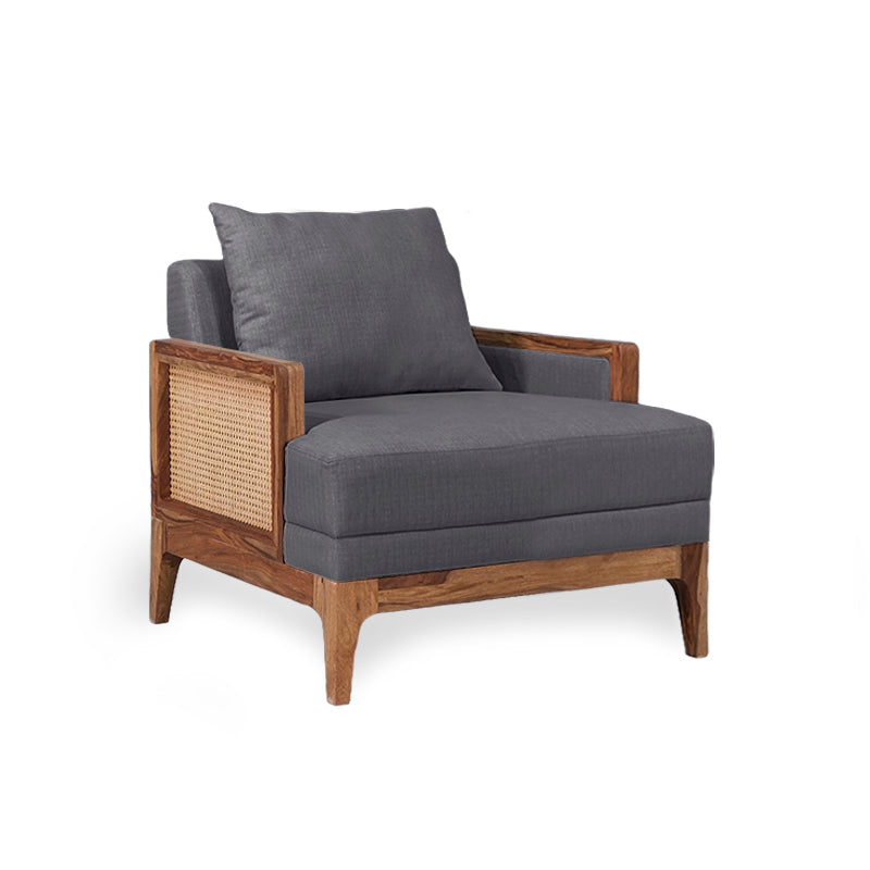 Arbor Rattan Sofa 1 Seater Textured Light Brown