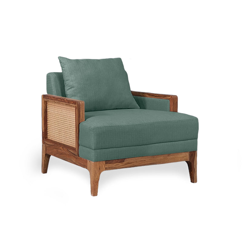 Arbor Rattan Sofa 1 Seater Textured Light Brown