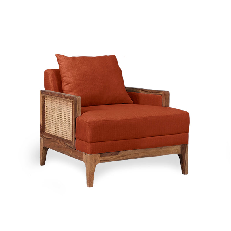 Arbor Rattan Sofa 1 Seater Textured Light Brown
