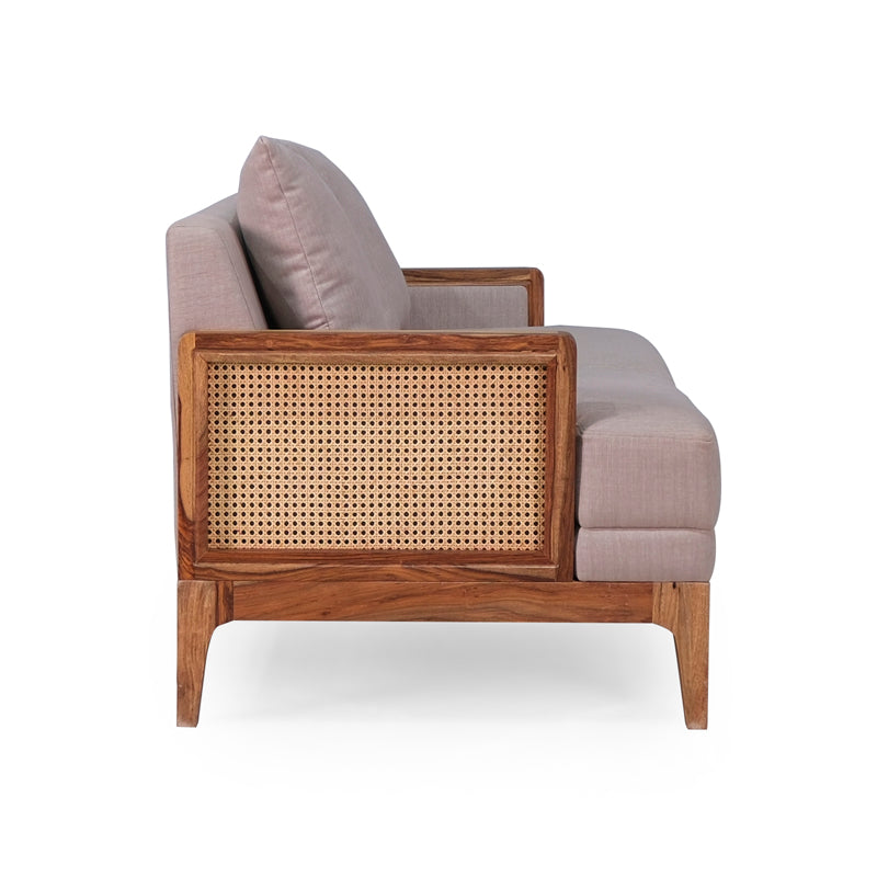 Arbor Rattan Sofa 2 Seater Textured Light Brown