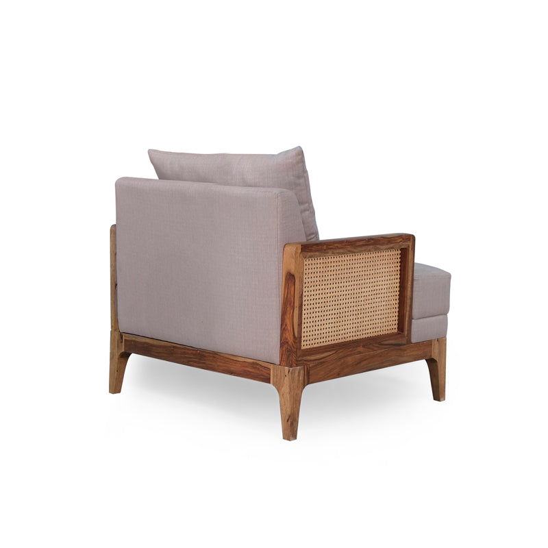Arbor Rattan Sofa 1 Seater Textured Light Brown