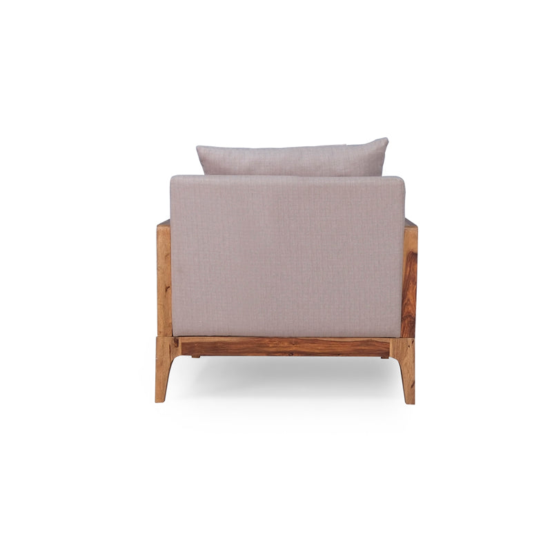 Arbor Rattan Sofa 1 Seater Textured Light Brown