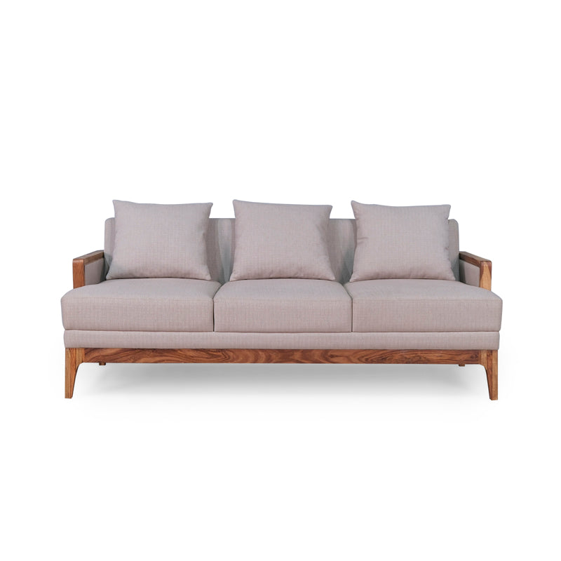 Arbor Rattan Sofa 3 Seater Textured Light Brown