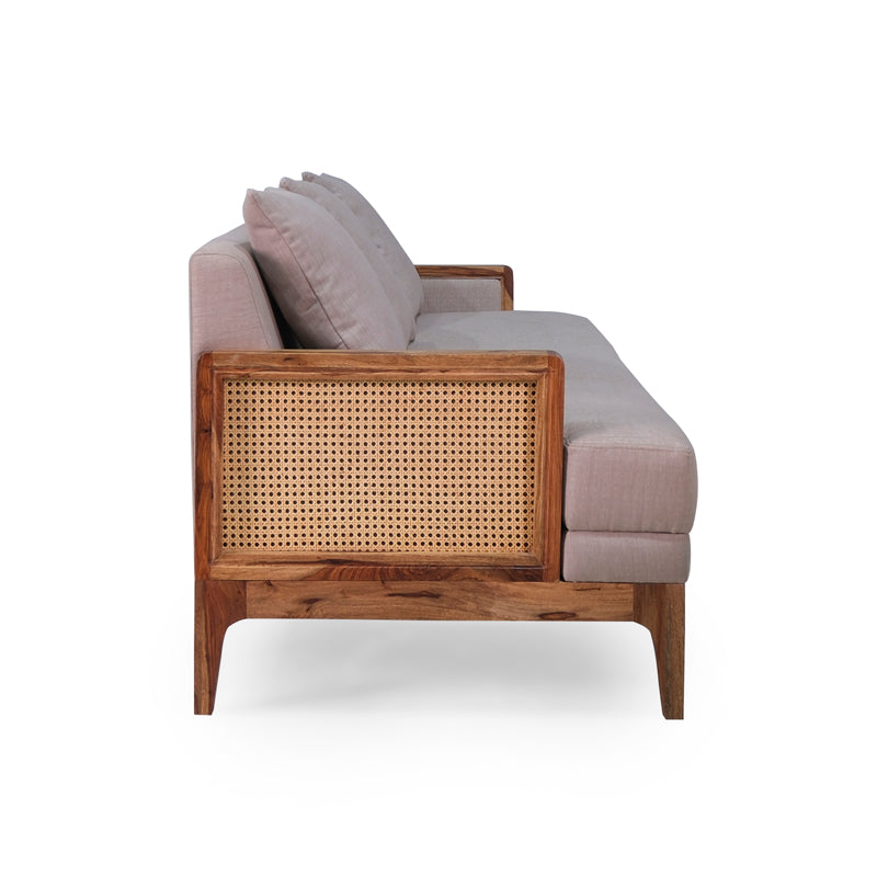 Arbor Rattan Sofa 3 Seater Textured Light Brown