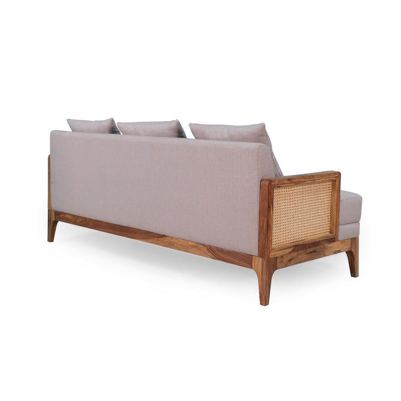 Arbor Rattan Sofa 3 Seater Textured Light Brown