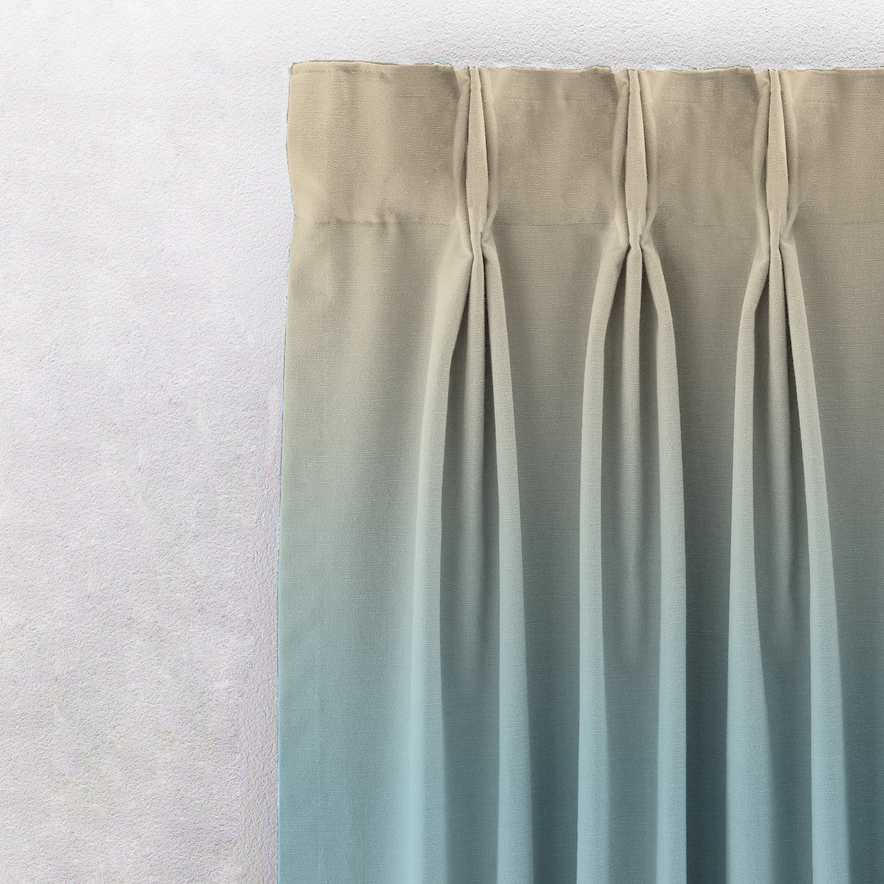 Elegant Floral & Ombre Print Combination Room Darkening Curtains - Set Of 4 Door Curtain (467AFRDM1) - Teal & Nude