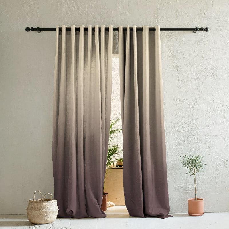 Elegant Ombre Print Room Darkening Curtain - Set of 2 - DSFRDM6