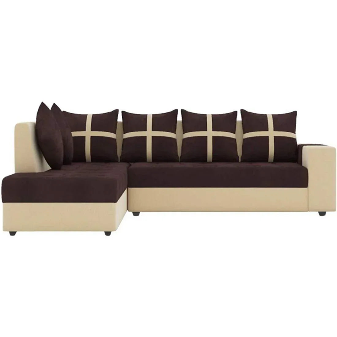 Jamestown L Shape Fabric Sofa Set For Living Room
