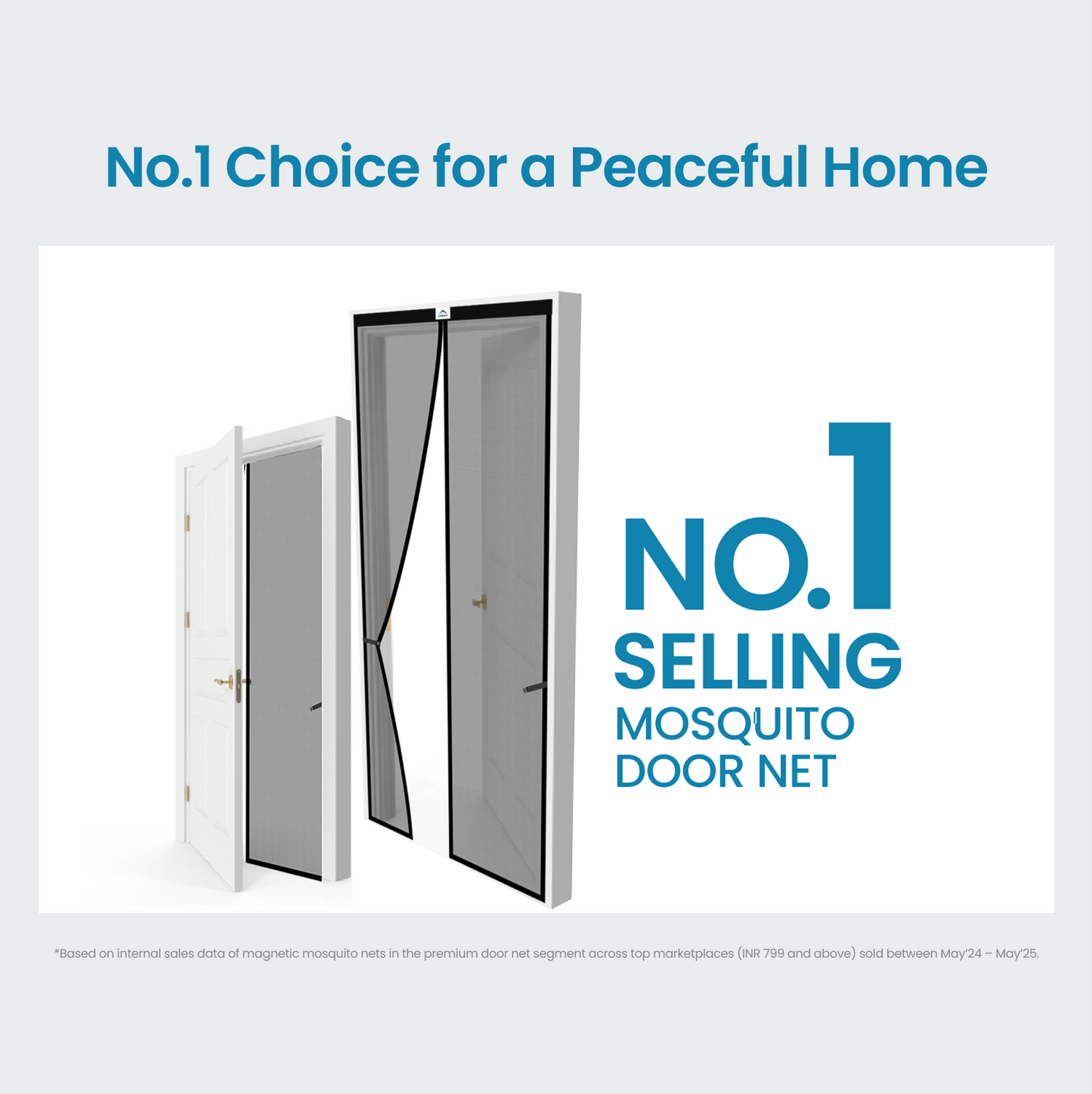 Fiberglass Door Mosquito Net - Black