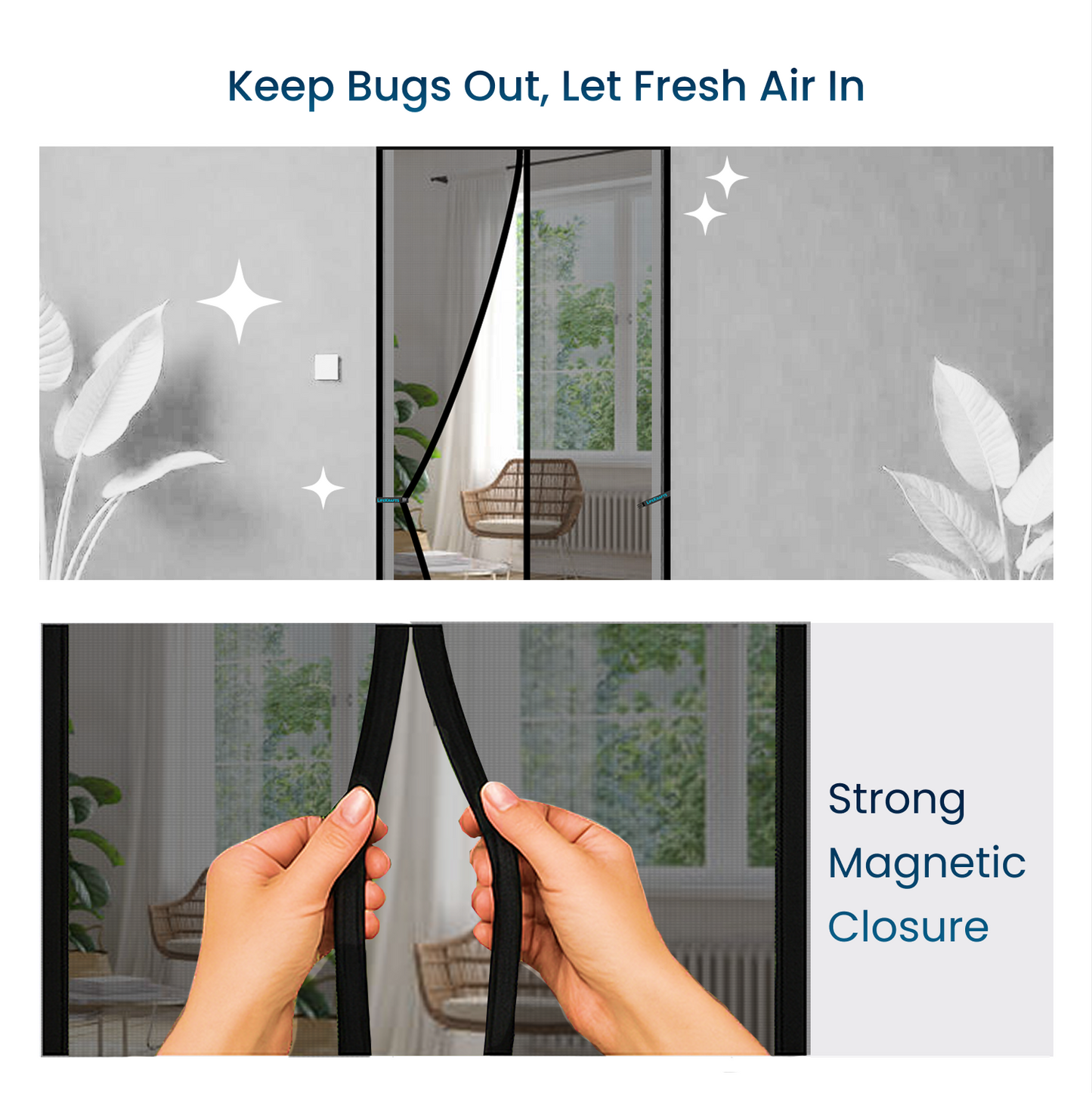 Fiberglass Door Mosquito Net - Grey