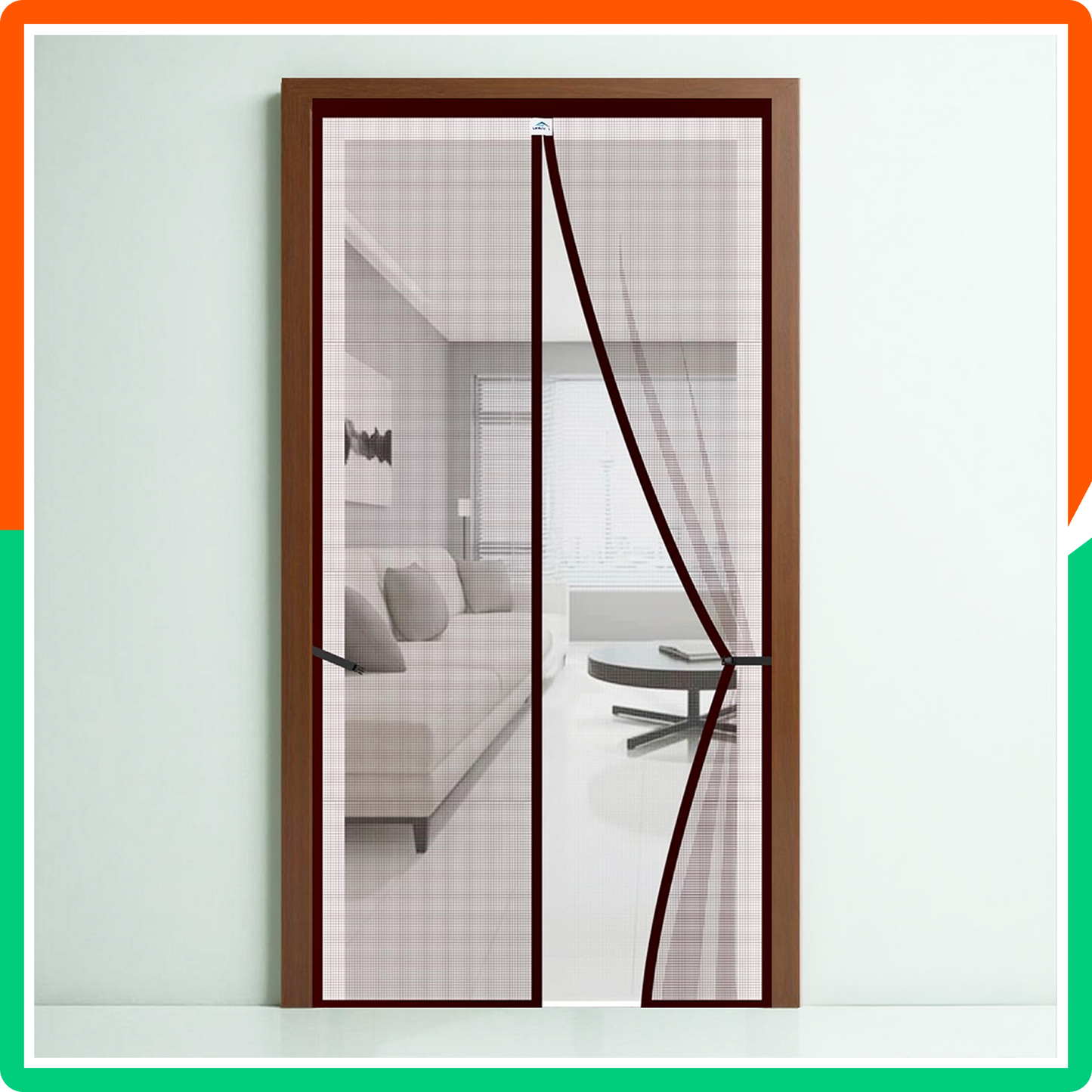Fiberglass Door Mosquito Net - Brown