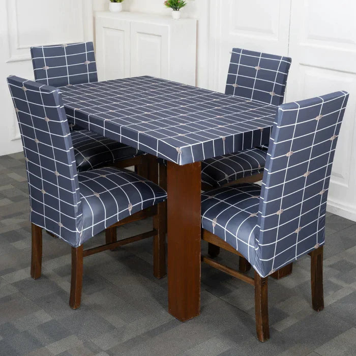 Grey Shape Chair Table Covers - Dustproof, Stain-Free, Machine Washable & Water Resistant