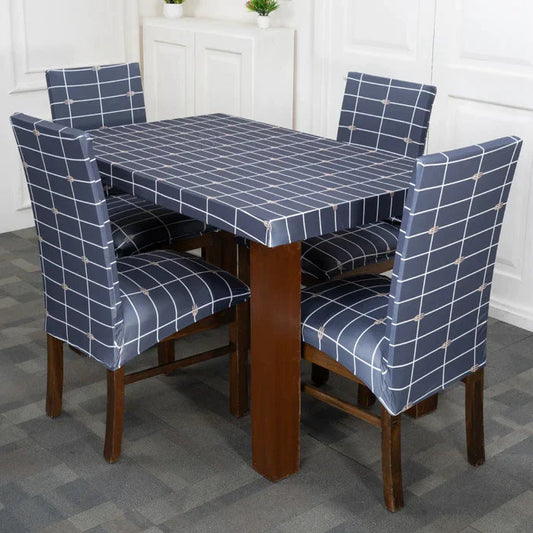 Grey Shape Chair Table Covers - Dustproof, Stain-Free, Machine Washable & Water Resistant